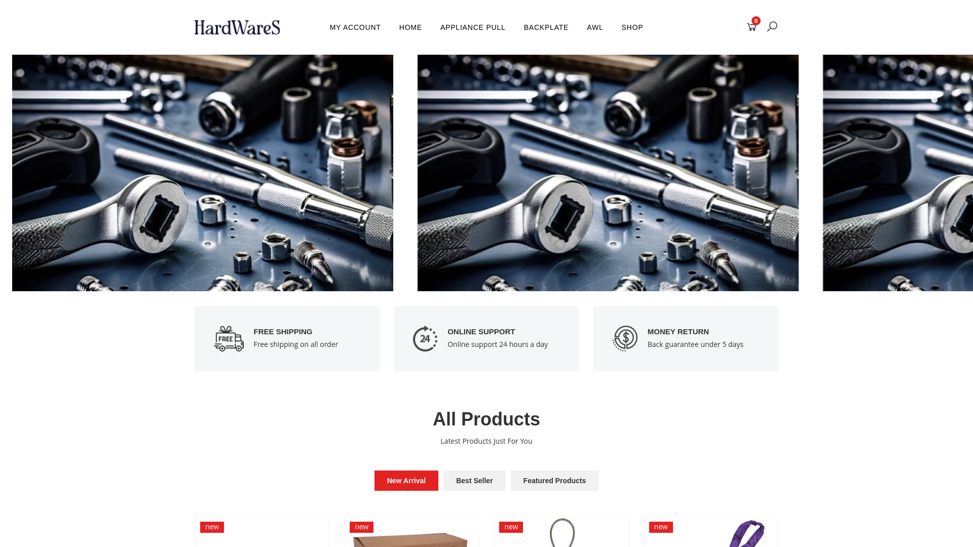 website screenshot of https://hardwareds.com/