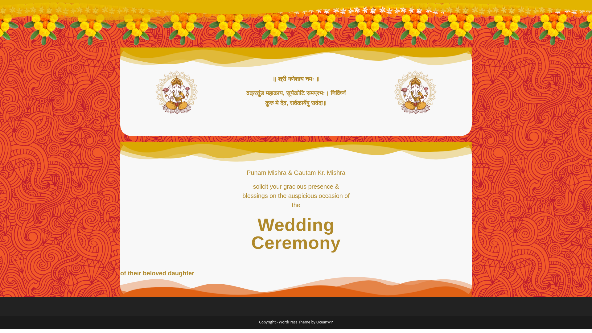 website screenshot of https://ankitandpreet.com/