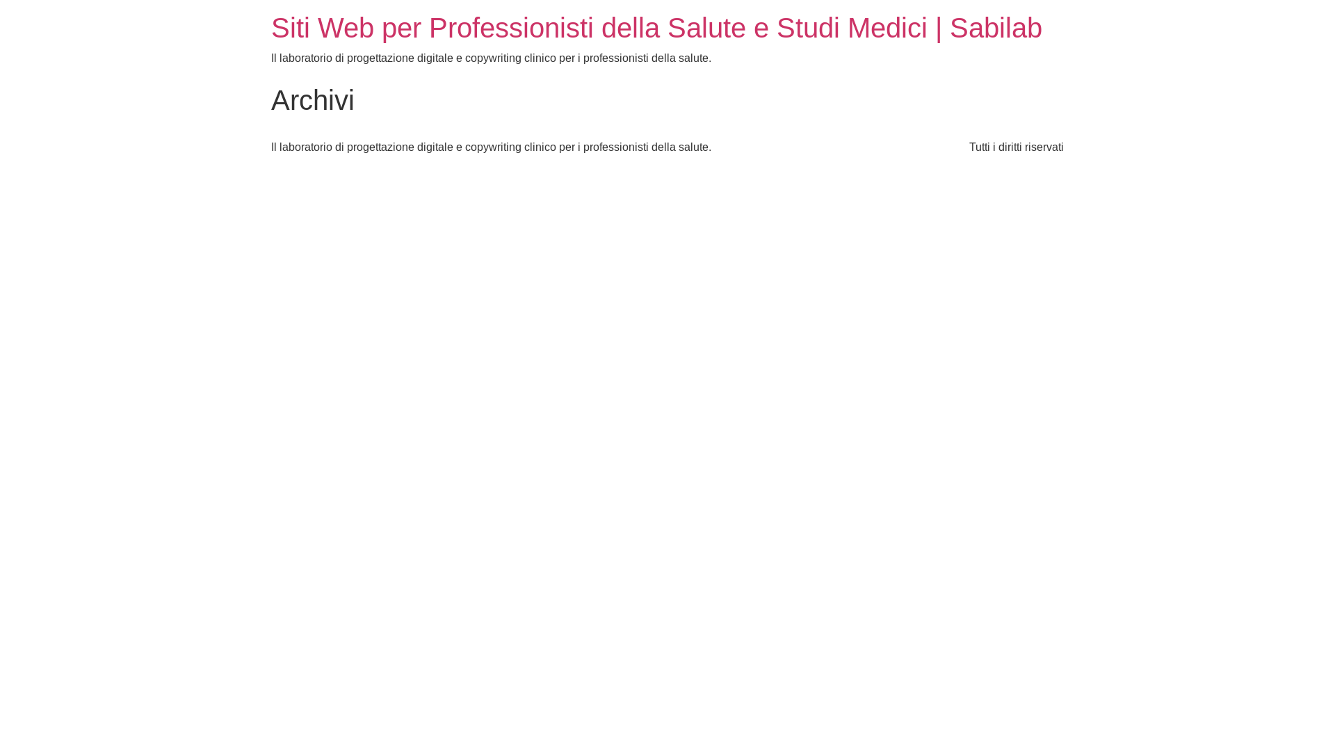 website screenshot of https://sabilab.it/