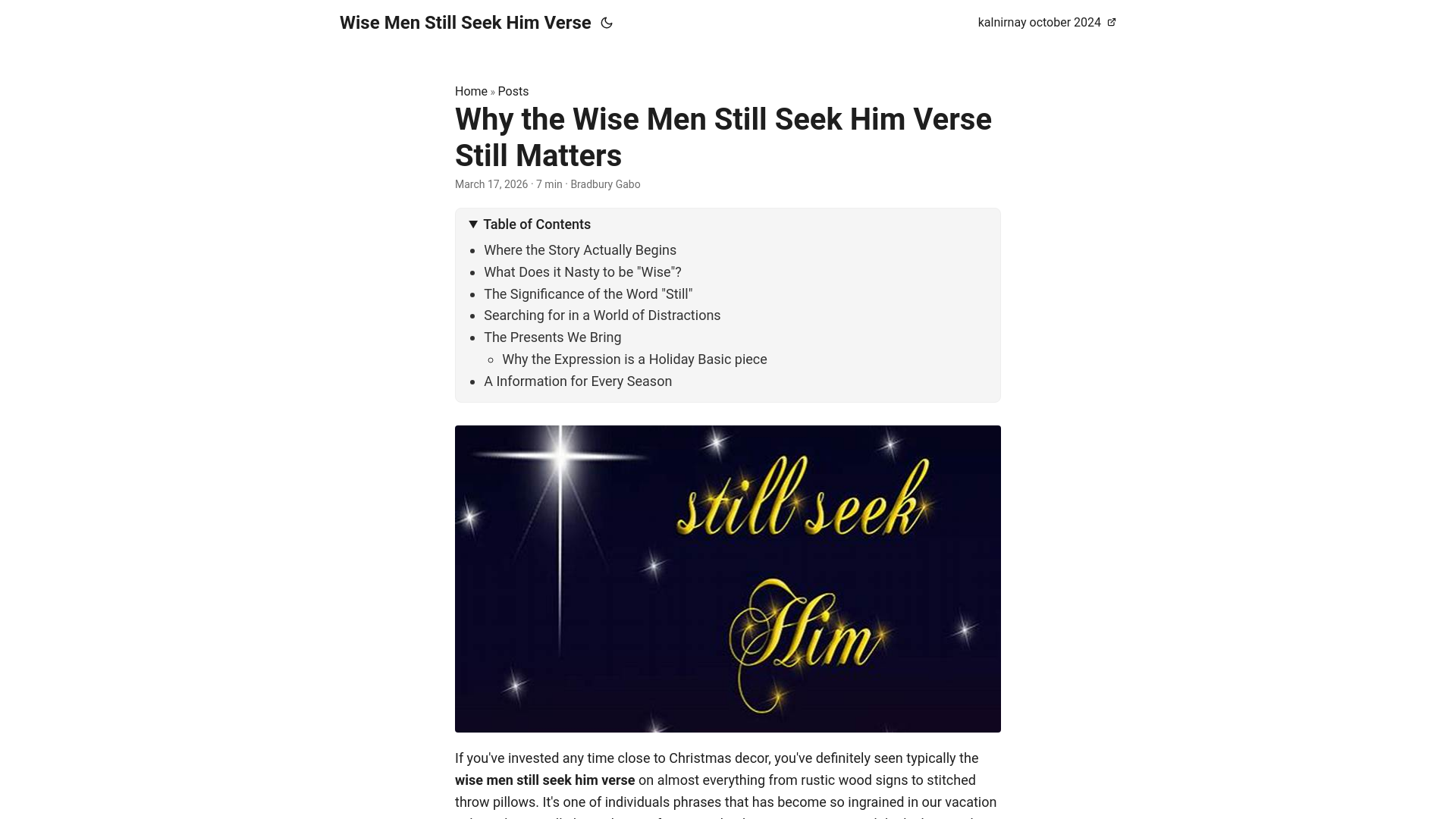 website screenshot of https://wise-men-still-seek-him-verse.pages.dev/