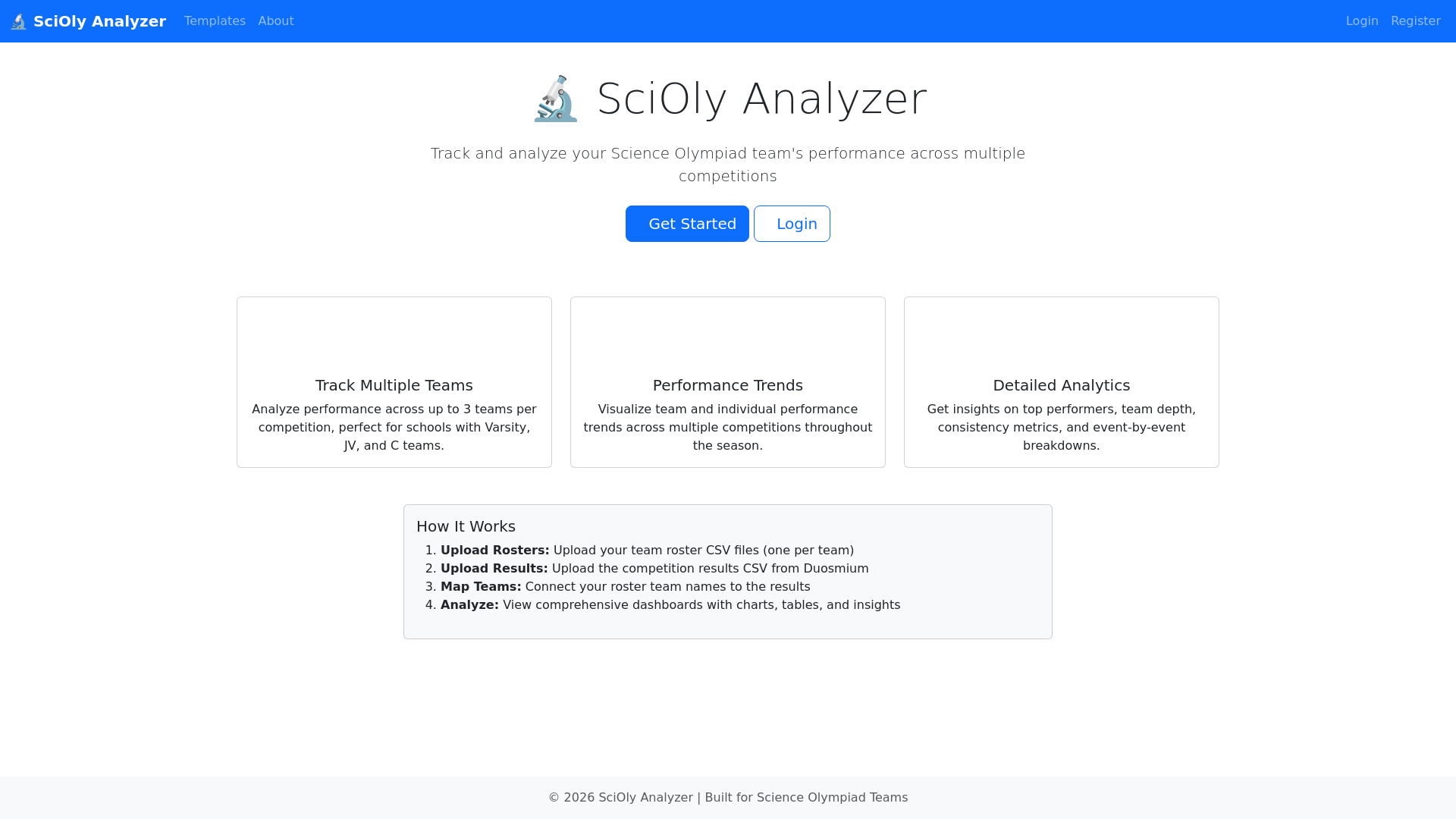 website screenshot of https://sciolyanalyzer.com/