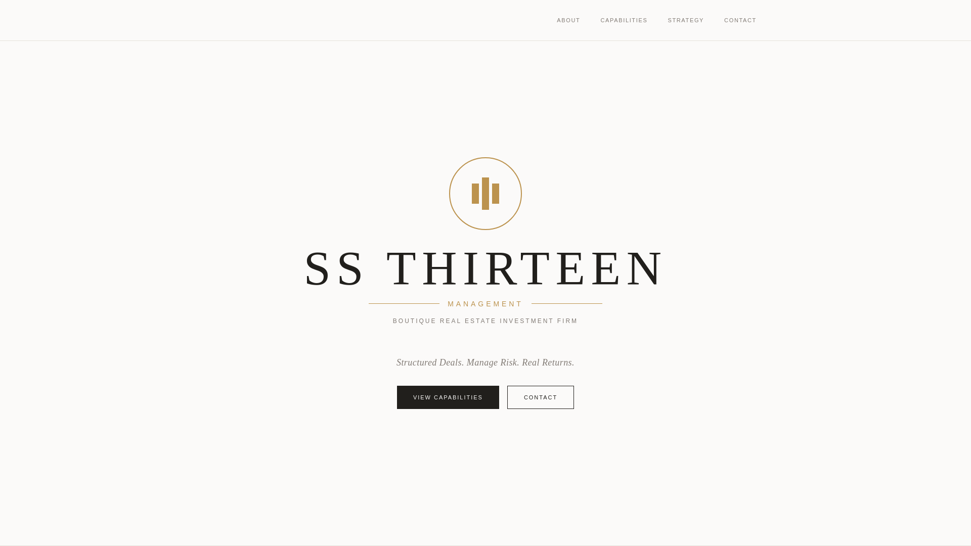website screenshot of https://ssthirteenmanagement.com/