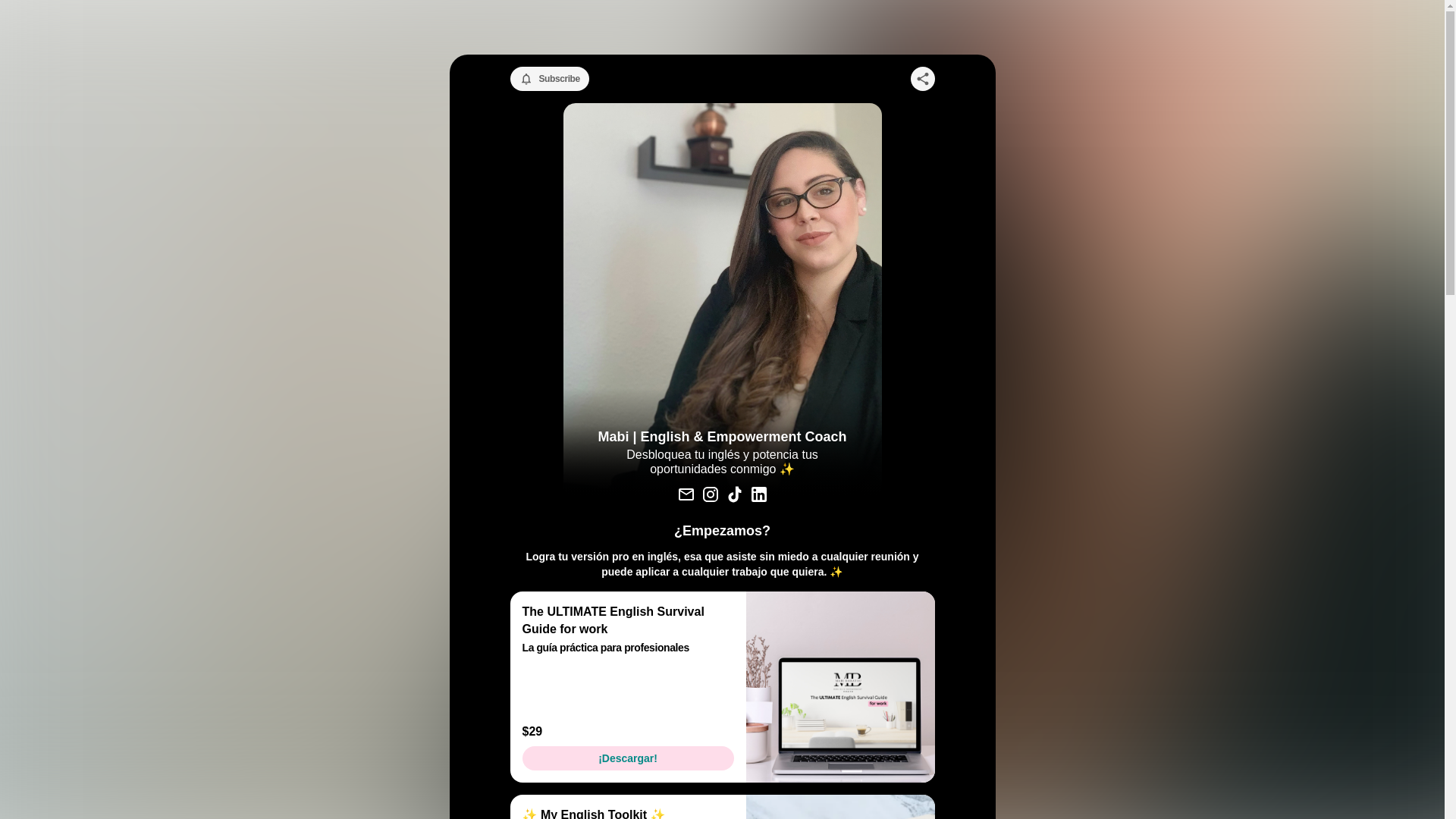 website screenshot of https://mabienglishcoach.com/