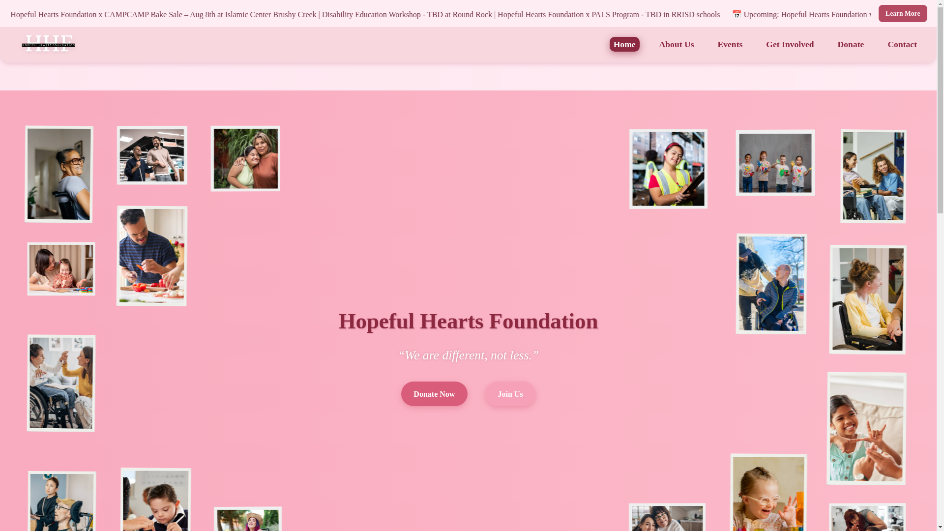 website screenshot of https://hopeful-hearts-foundation.pages.dev/