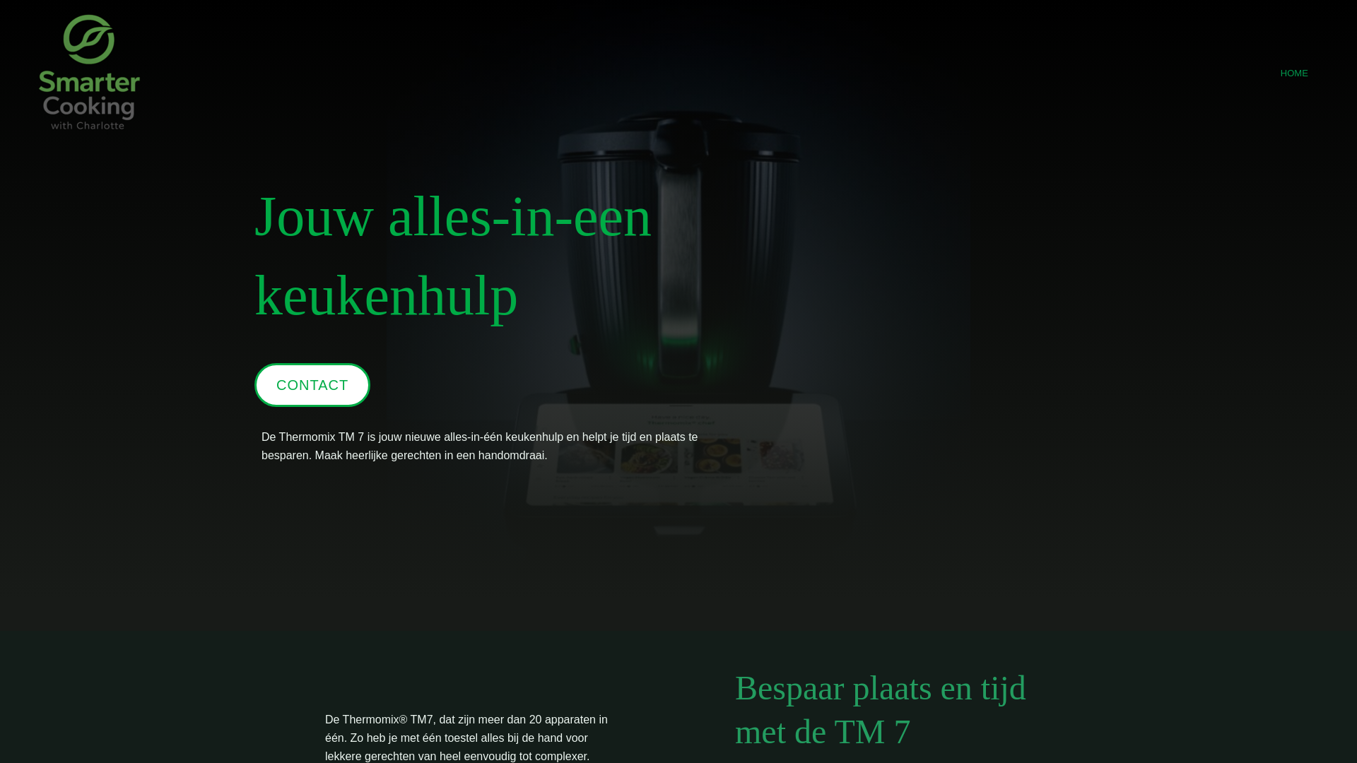 website screenshot of https://smartercooking.be