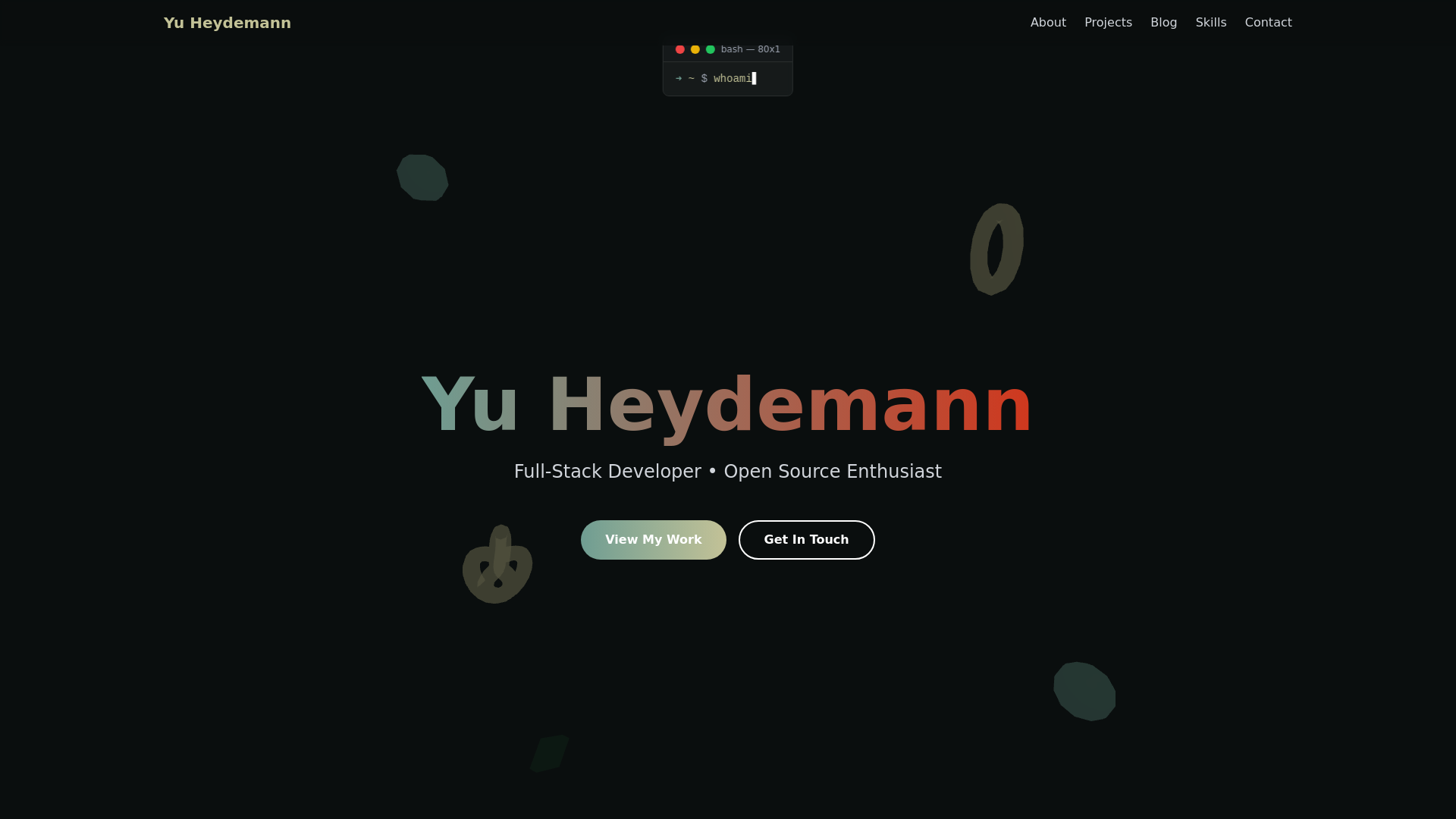 website screenshot of https://yuheydemann.com/