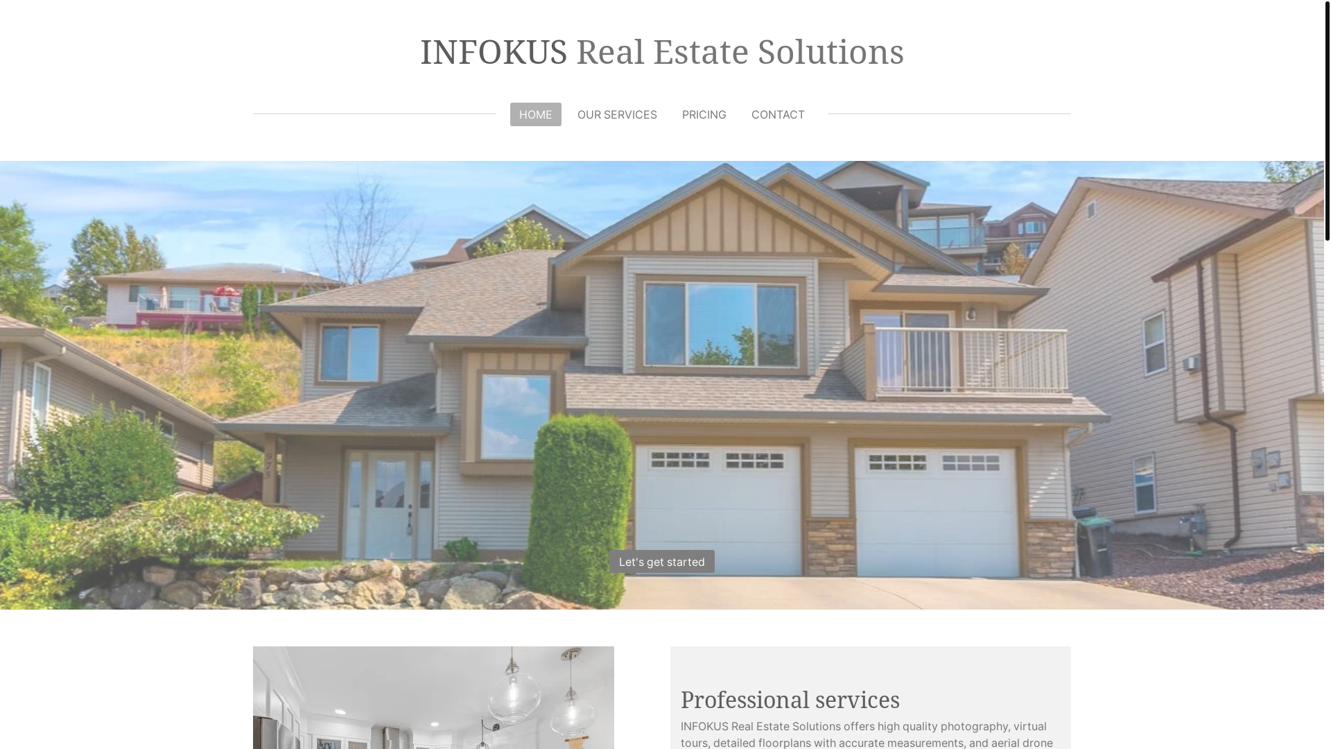 website screenshot of https://infokusrealestatesolutions.com/