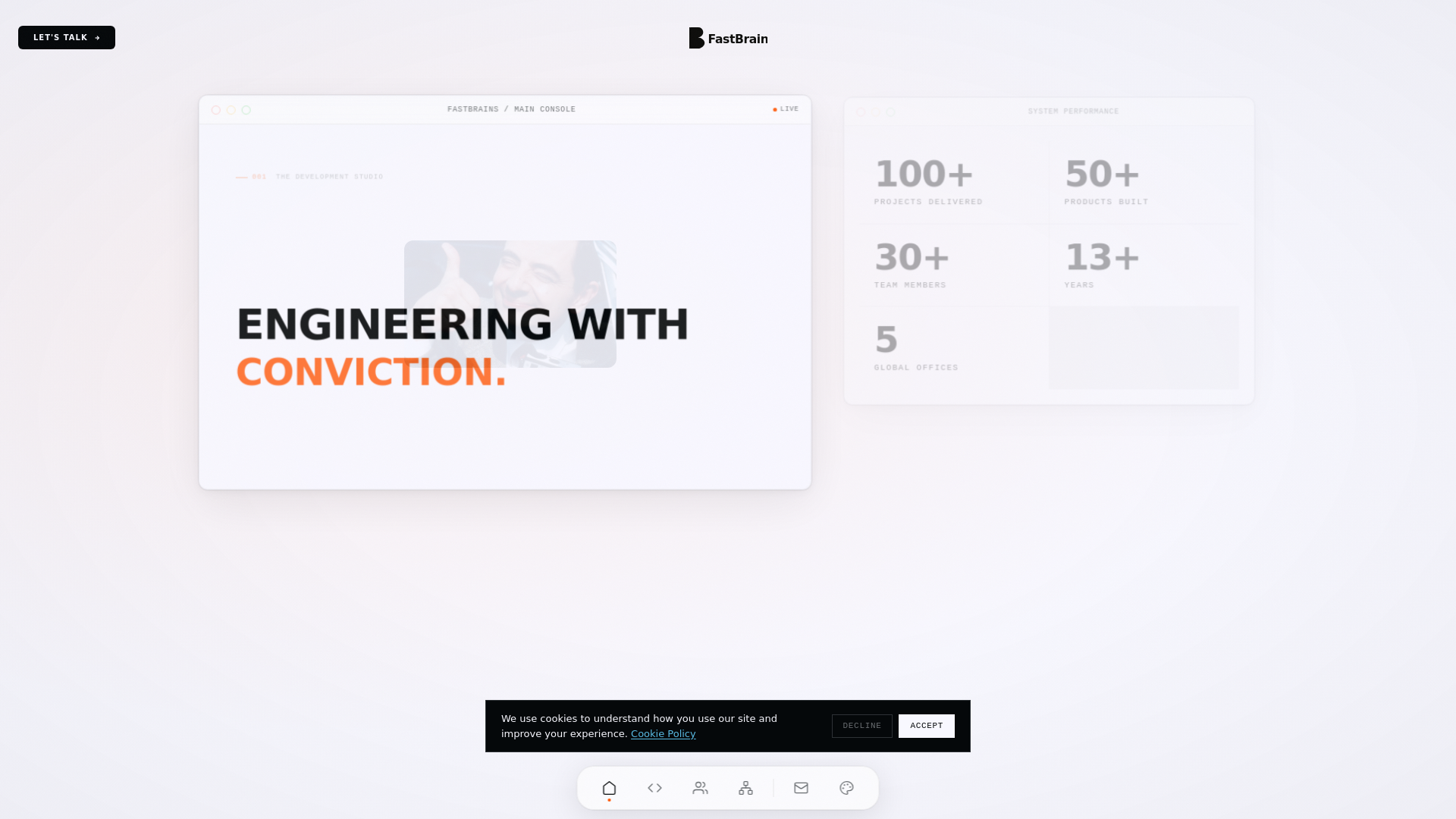 website screenshot of https://fastbrains.tech/