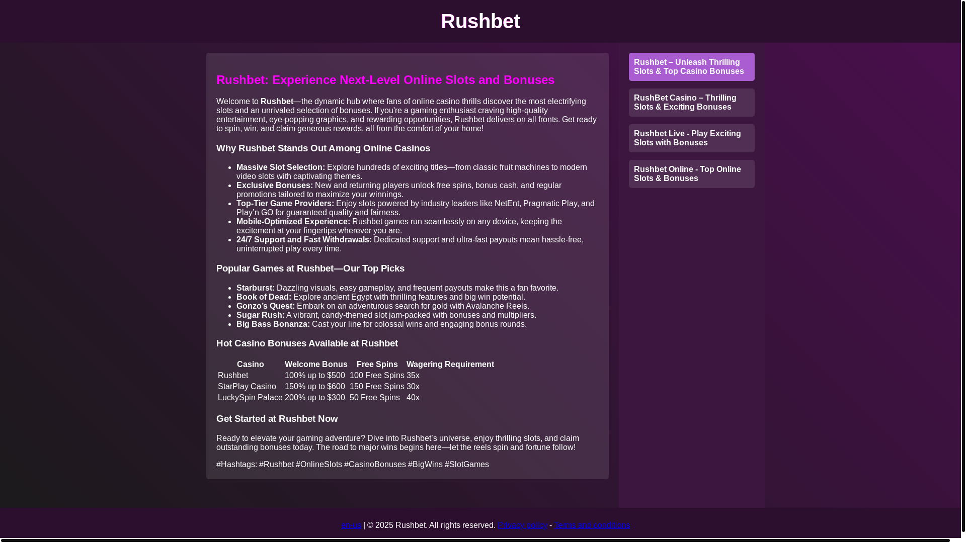 website screenshot of https://play-rushbet.net/