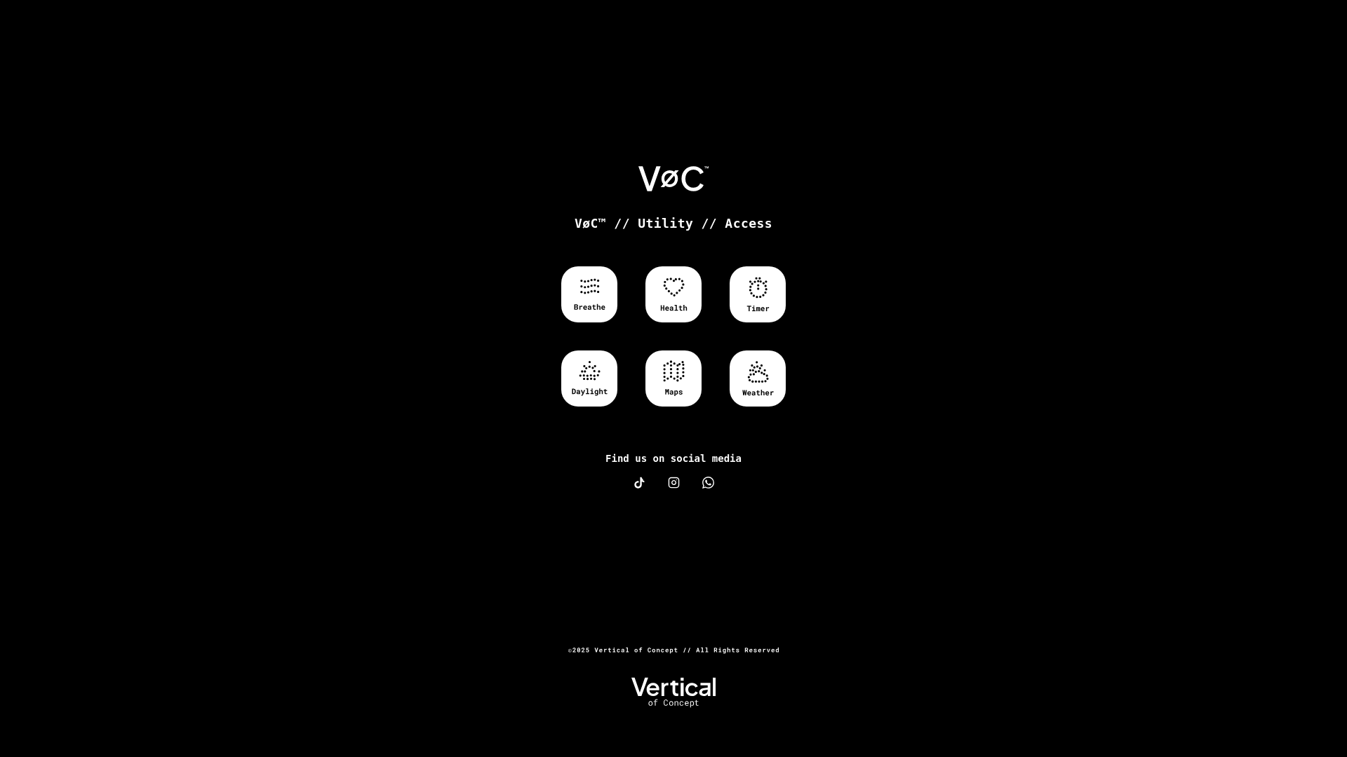 website screenshot of https://verticalofconcept.com/