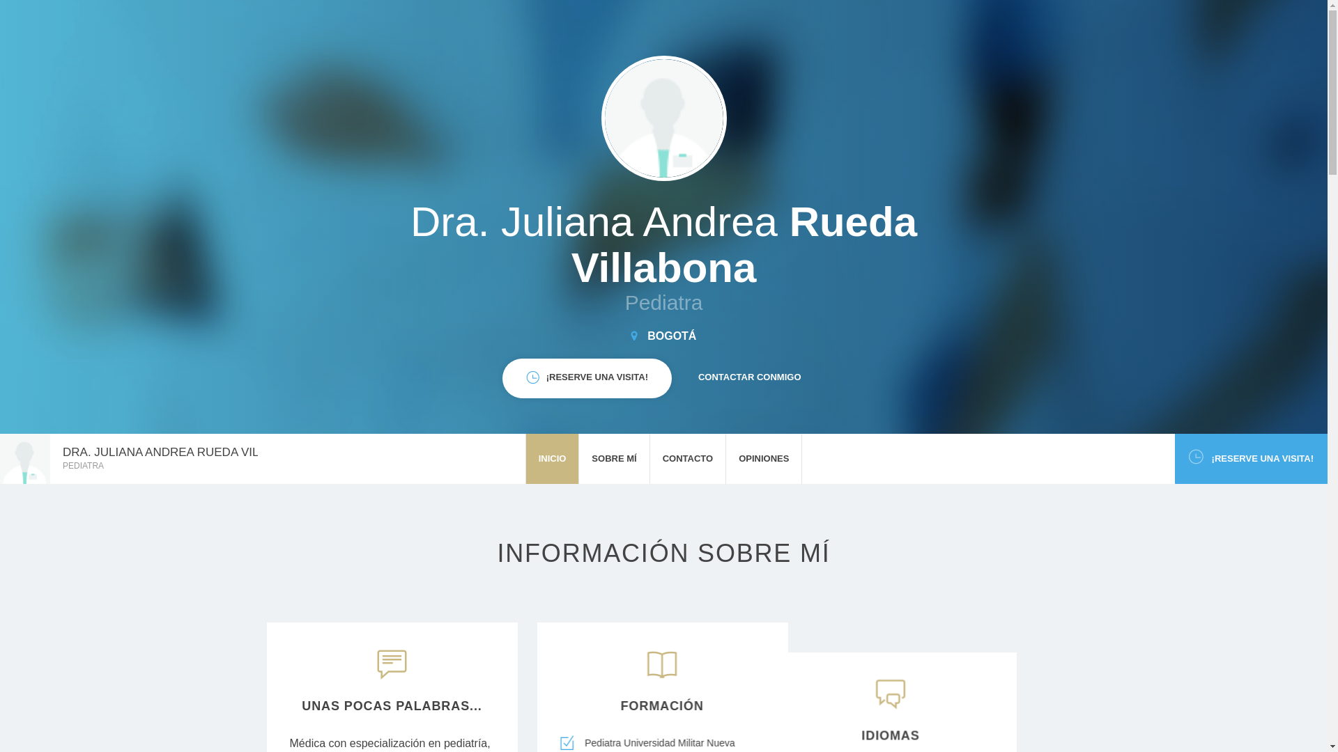 website screenshot of https://julianaruedapediatra.com/