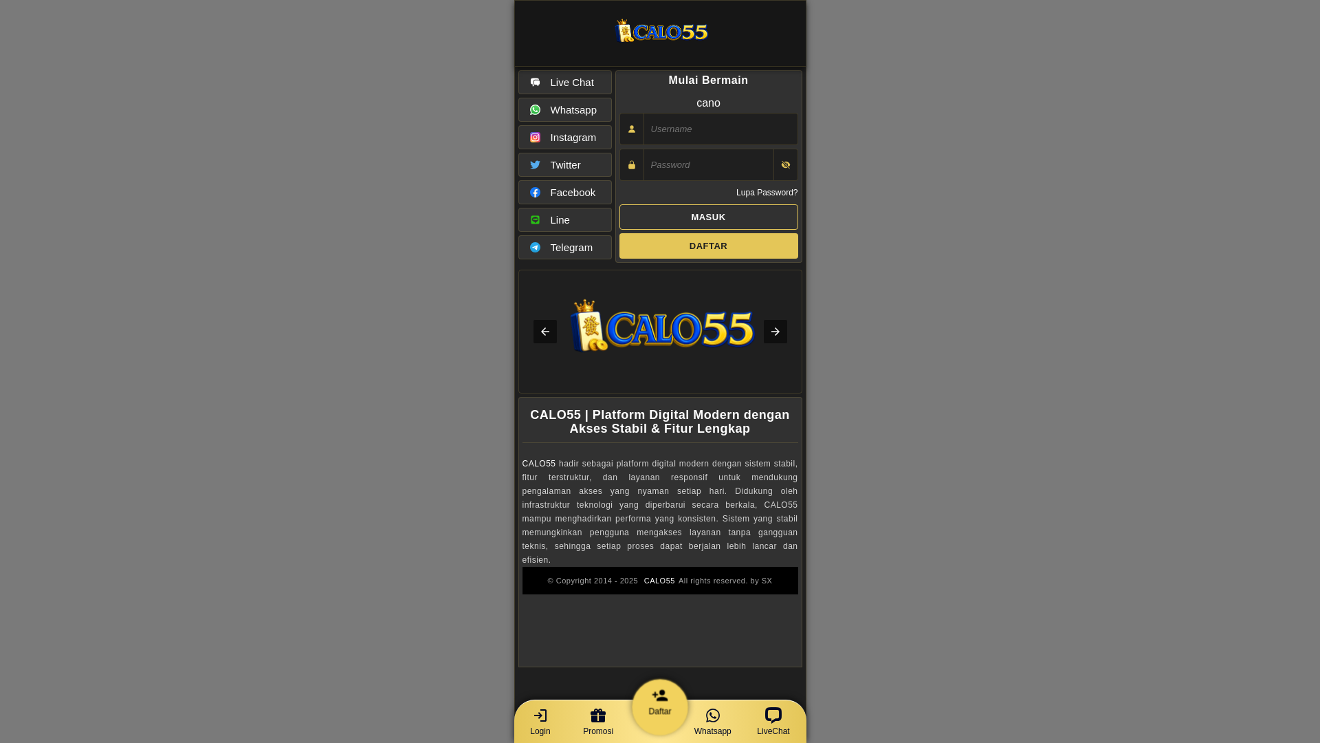 website screenshot of https://calo55-com.pages.dev/