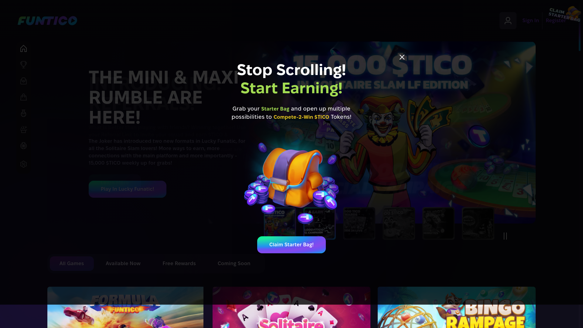 website screenshot of https://alpha-funtico-com.pages.dev/