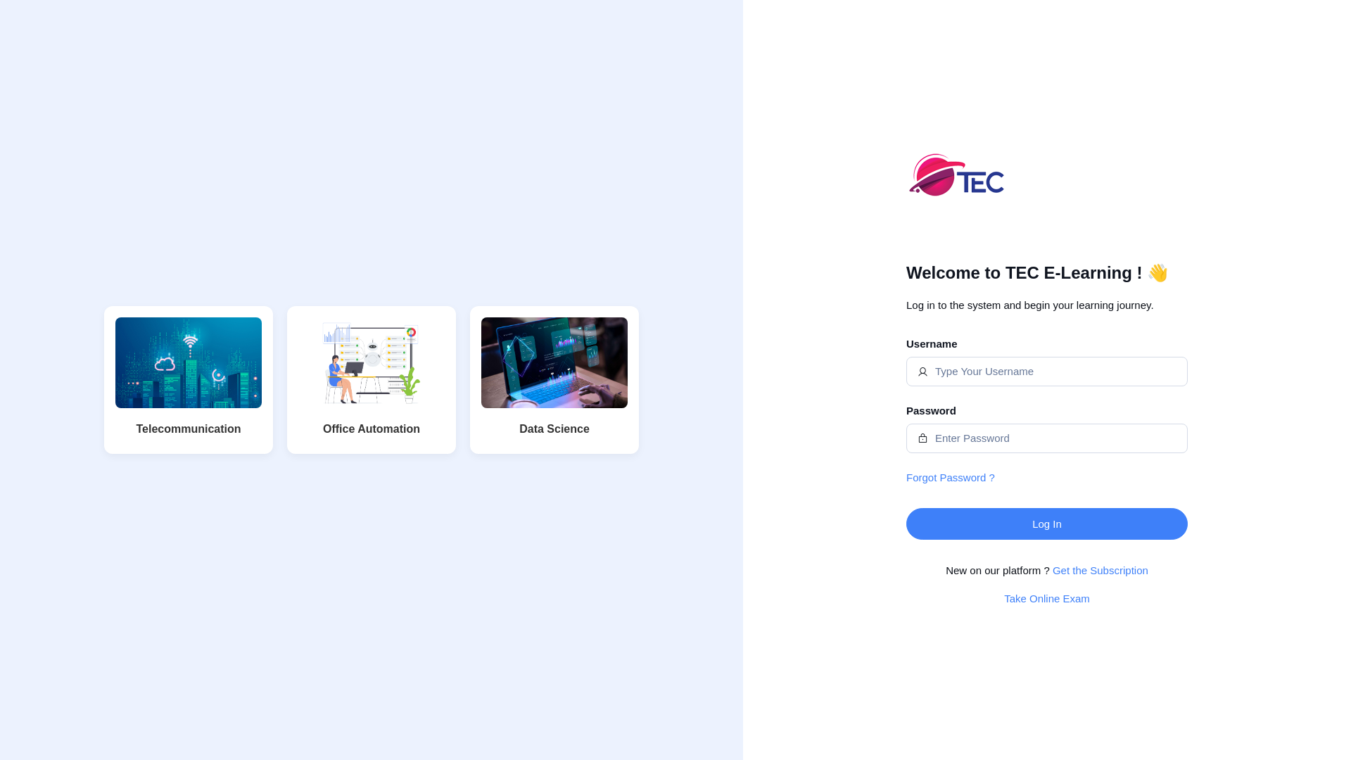 website screenshot of https://e-learning-3sb.pages.dev/