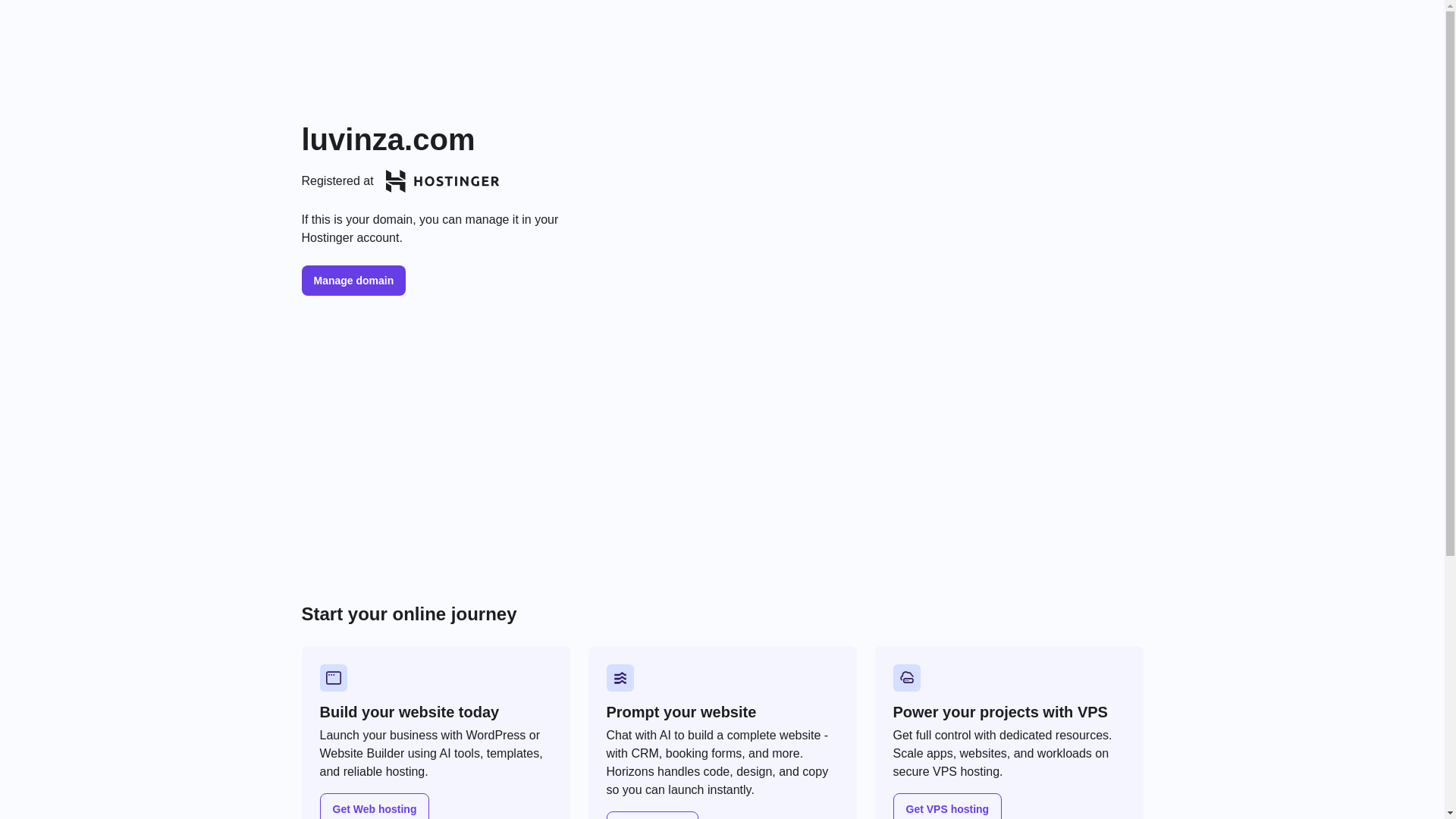 website screenshot of https://luvinza.com/