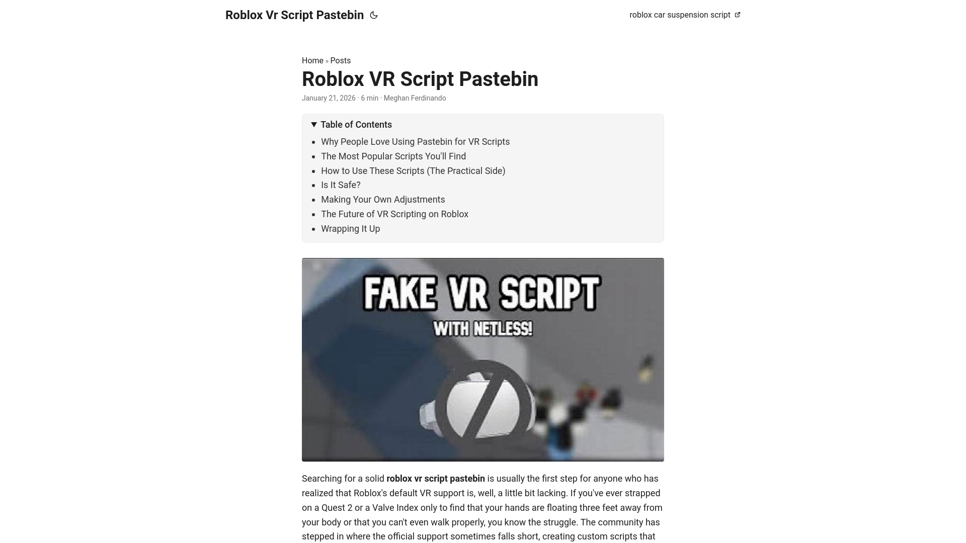website screenshot of https://robloxvrscriptpastebin.pages.dev/