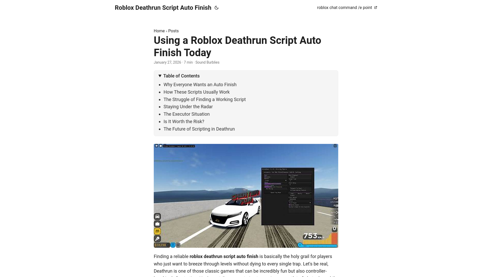 website screenshot of https://roblox-deathrun-script-auto-finish.pages.dev/