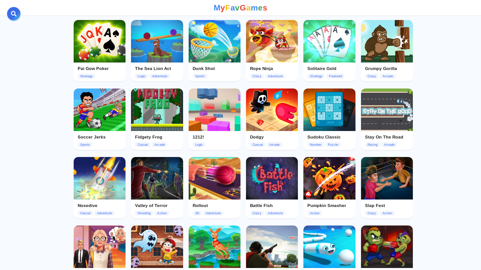 website screenshot of https://myfavgames.pages.dev/