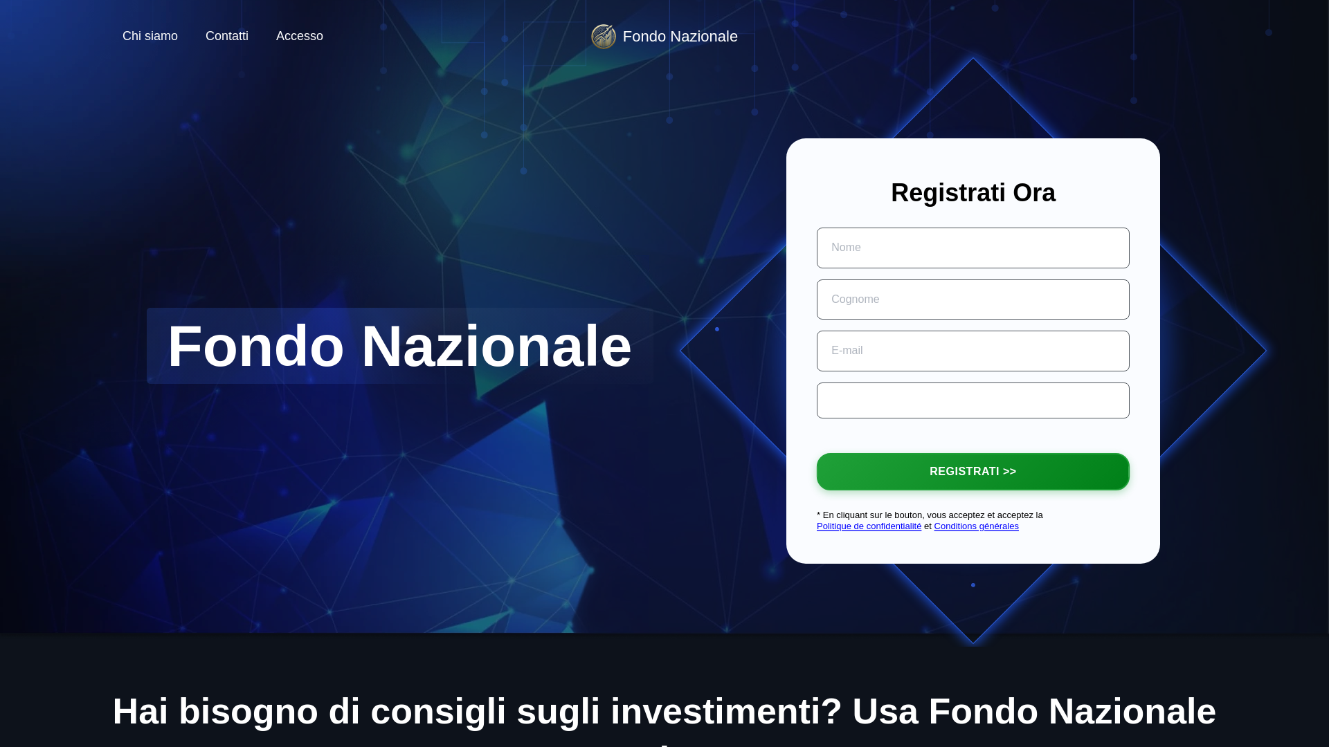 website screenshot of https://fondonazionale.sbs/