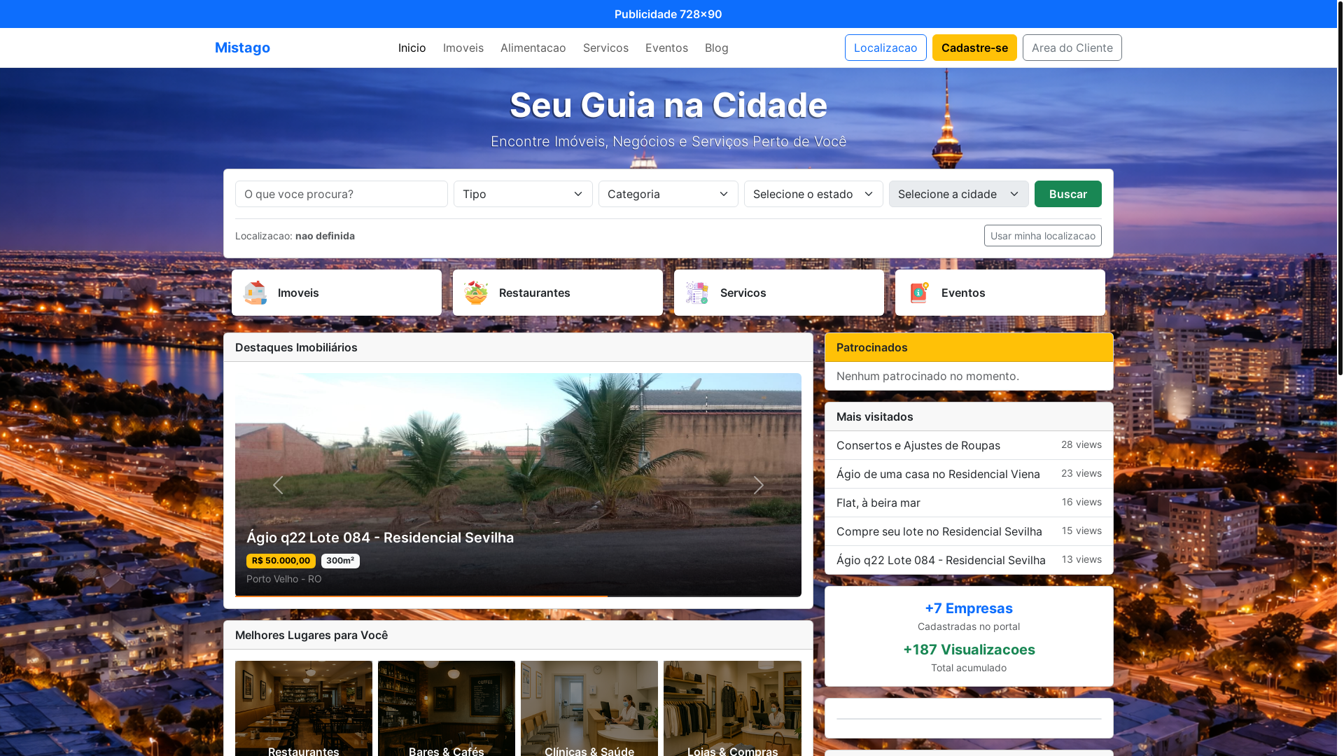 website screenshot of https://mistago.com.br/
