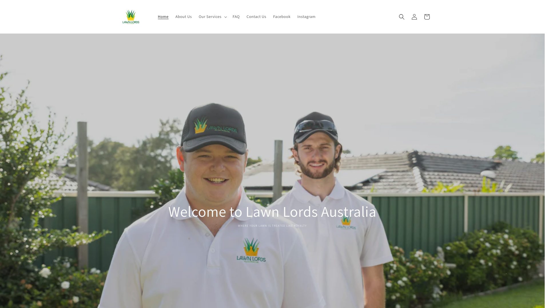 website screenshot of https://lawnlords.online/