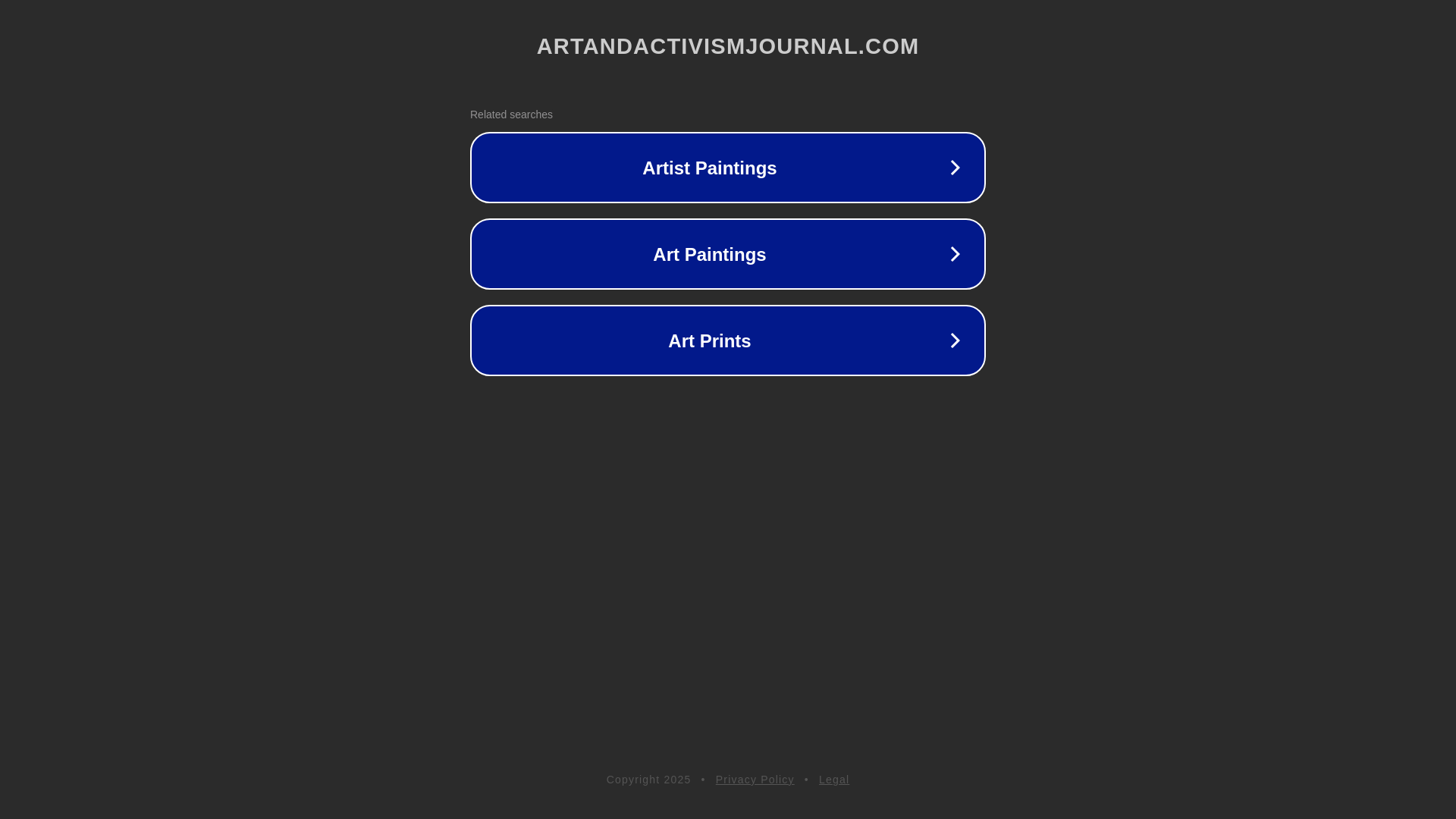 website screenshot of https://artandactivismjournal.com/