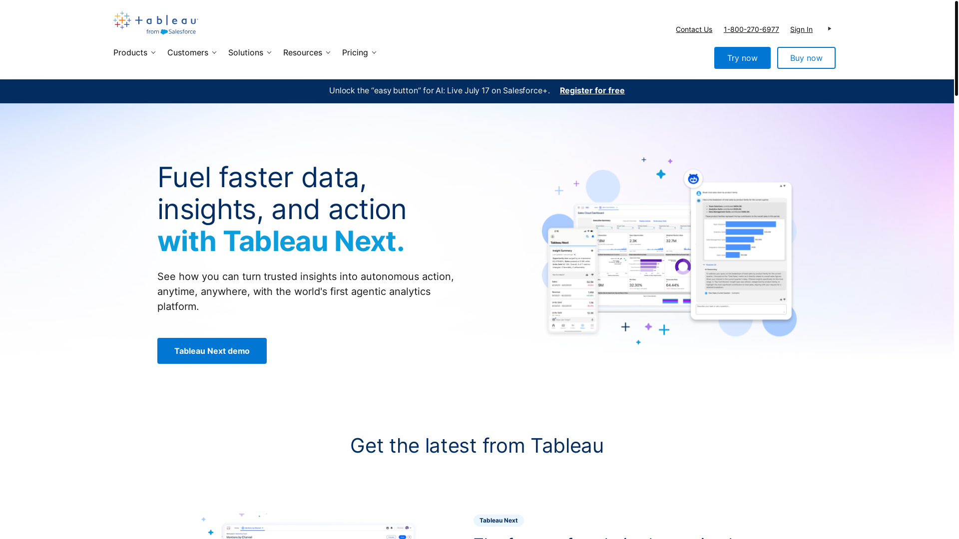 website screenshot of https://tableau.com/