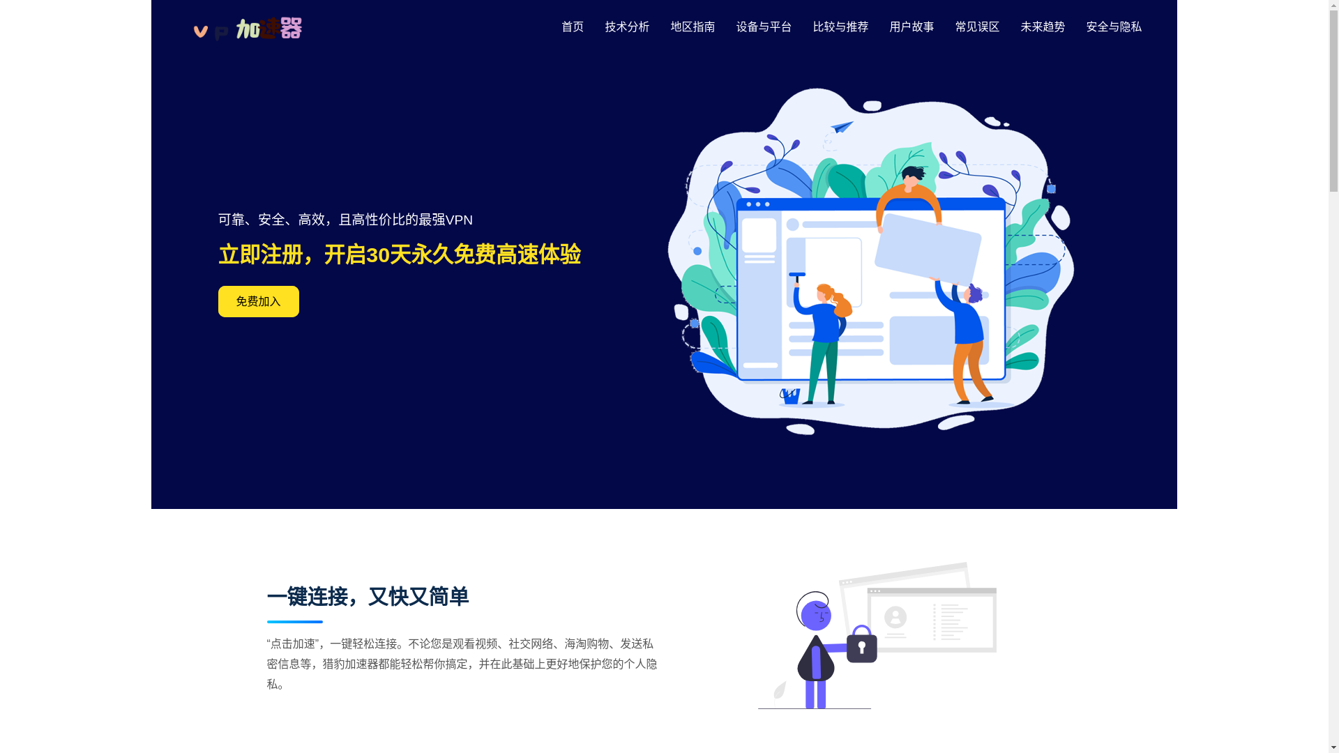 website screenshot of https://zh-vpjiasu.net/