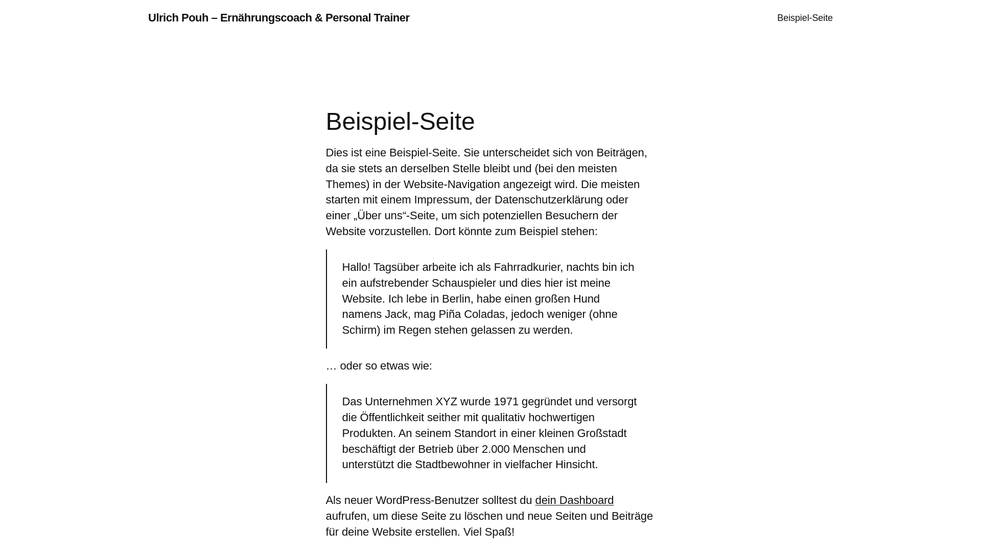 website screenshot of https://pouh-coaching.de/