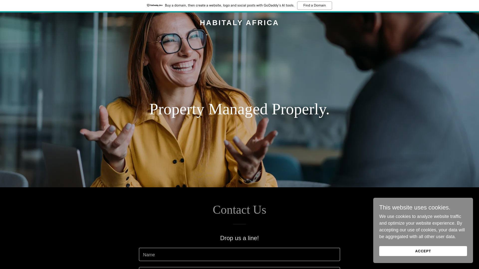 website screenshot of https://habitalyafrica.com/
