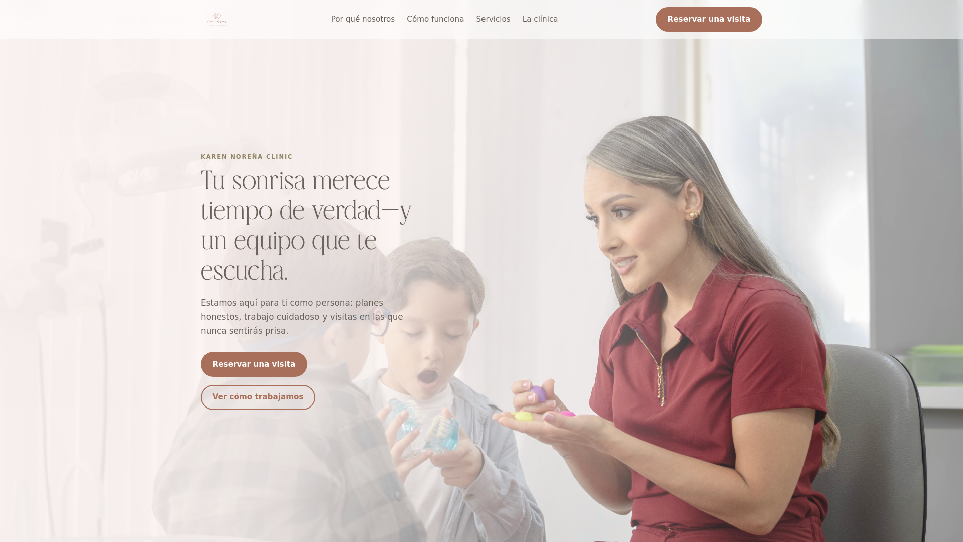website screenshot of https://karen-norena-clinic.pages.dev/