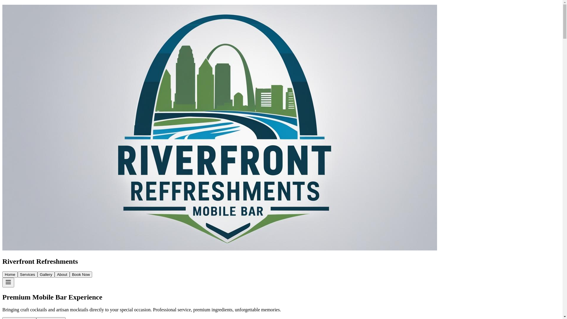 website screenshot of https://riverfrontrefreshments.com/