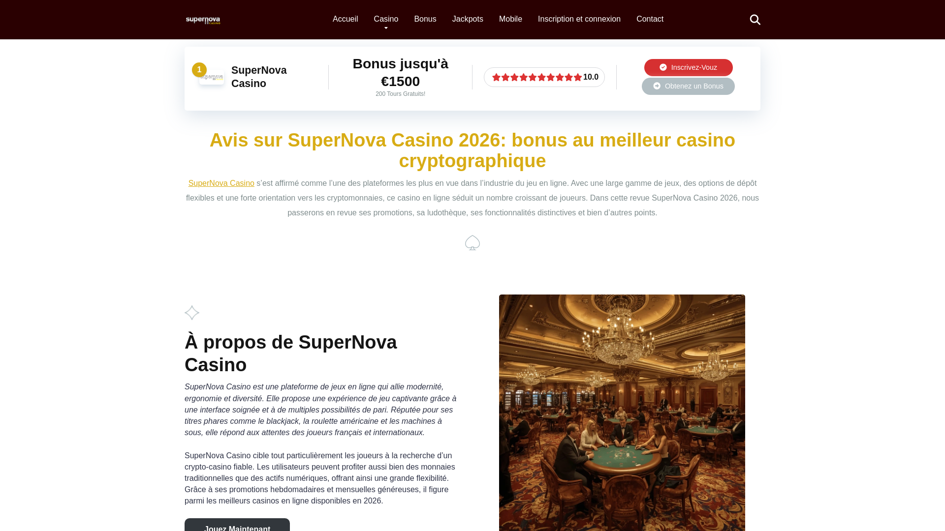 website screenshot of https://supernovacasinofr.shop/