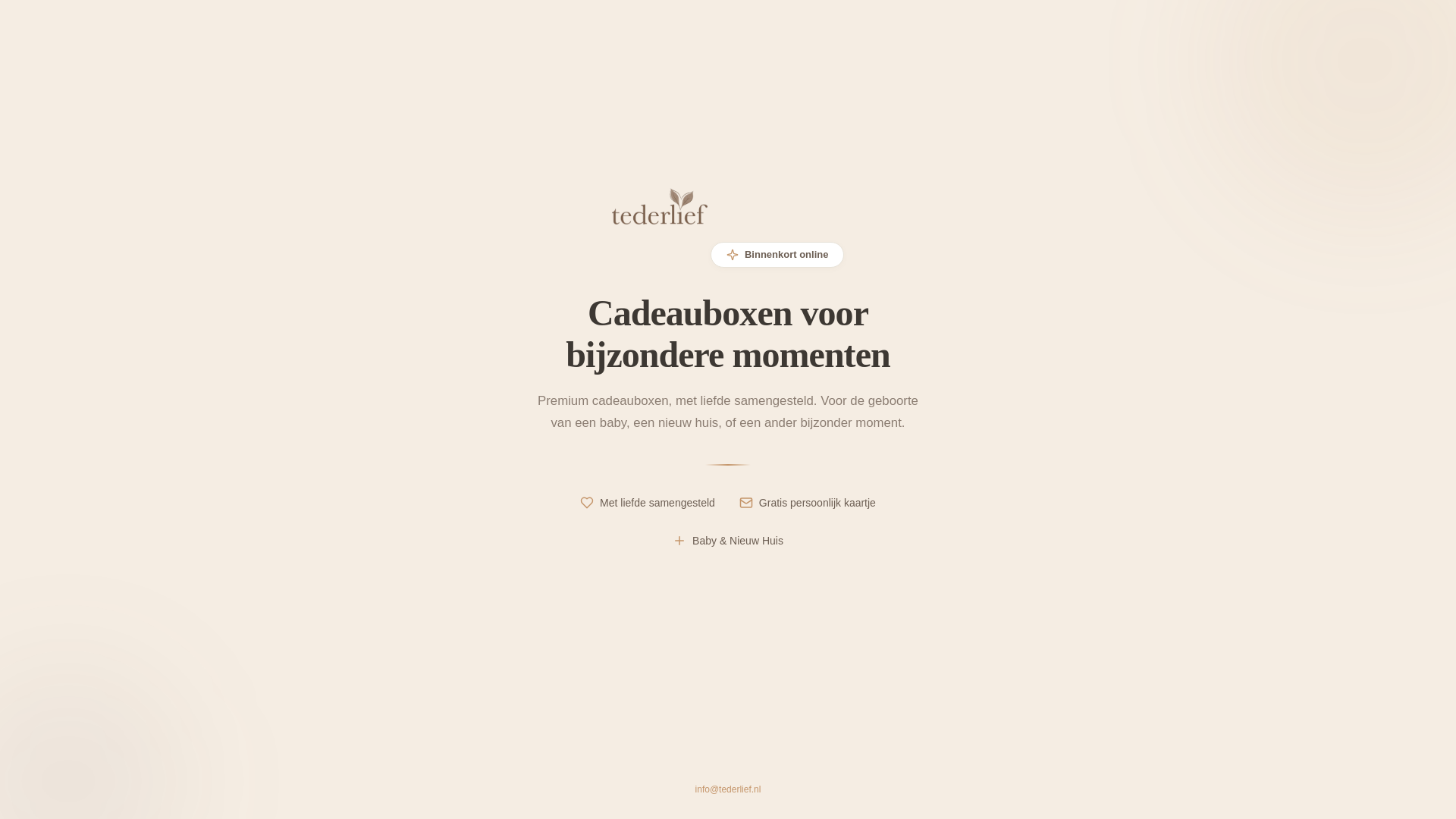 website screenshot of https://tederlief.nl