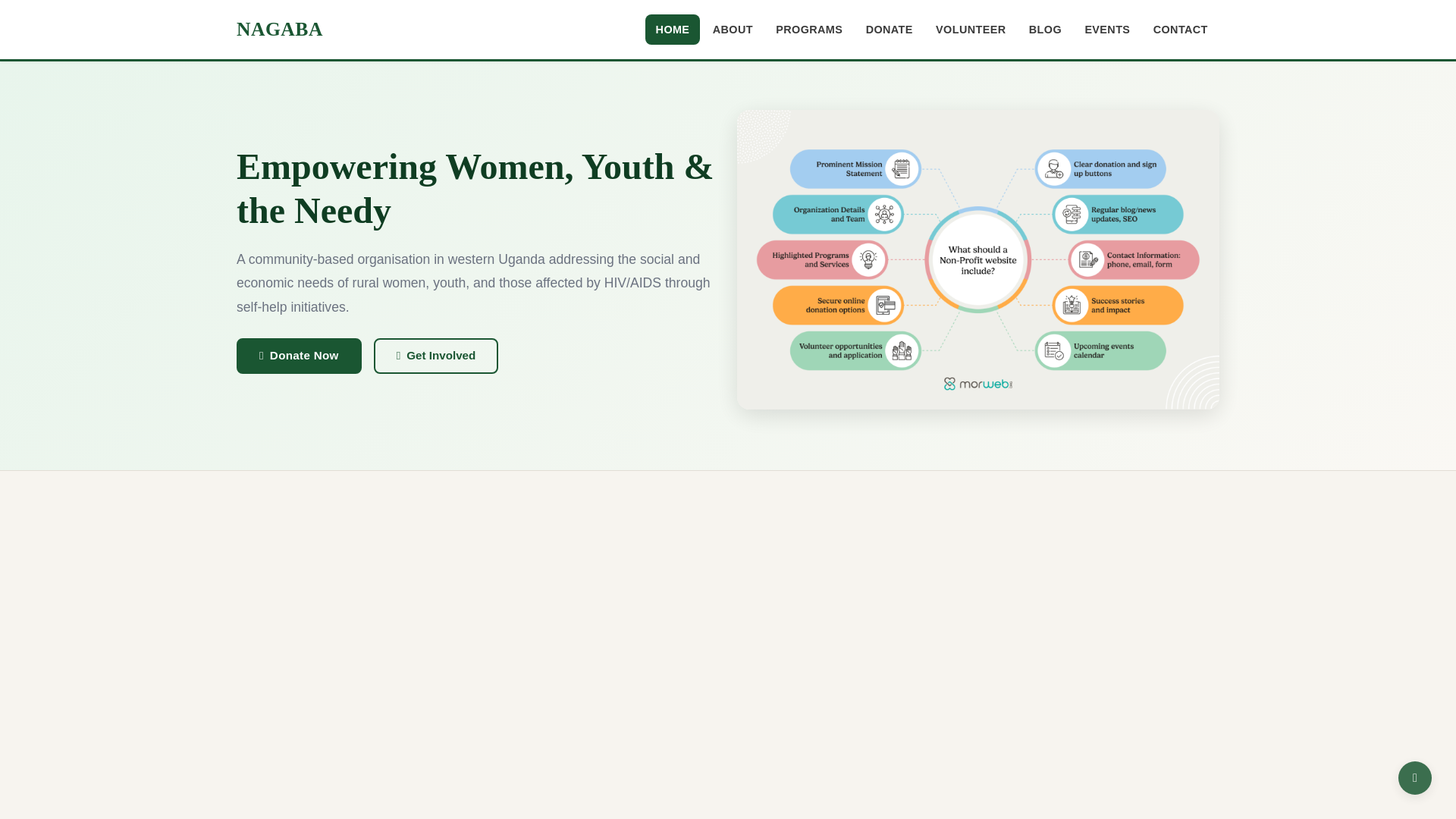 website screenshot of https://nagabaassociation.org/